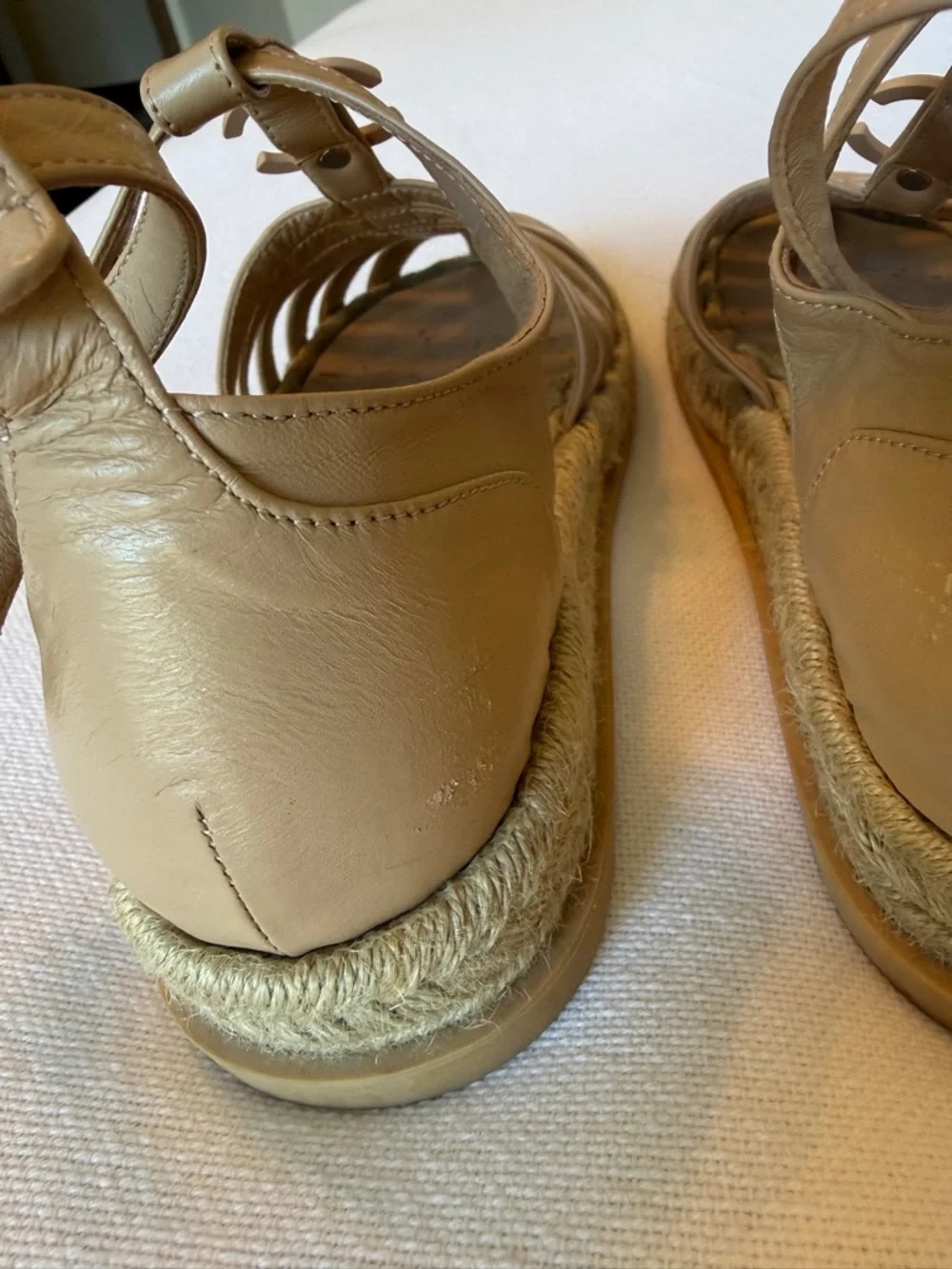 CHANEL Beige Strappy Espadrille Fisherman Sandals - Picture 13 of 14